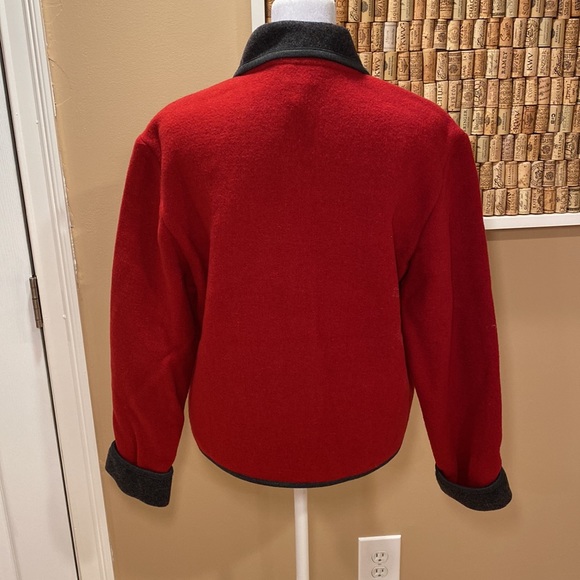 Bonnie & Norma Red and Gray Wool Blend Jacket - Picture 7 of 16